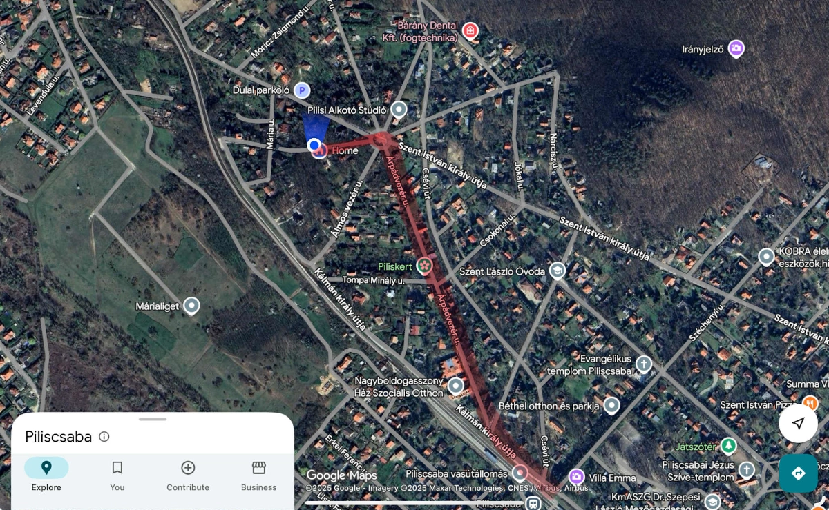 Pilisi alkotó stúdió térkép